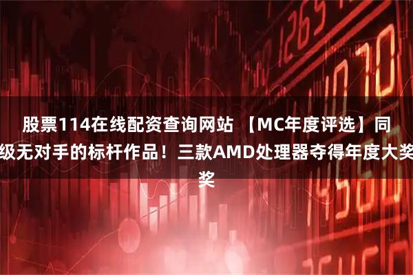 股票114在线配资查询网站 【MC年度评选】同级无对手的标杆作品！三款AMD处理器夺得年度大奖